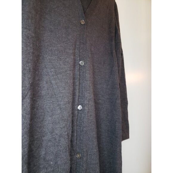 346 Brooks Brothers Womens M Gray Sweater Dress 100% Merino Wool Minimalist - Picture 4 of 7